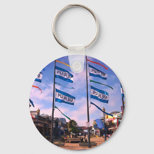 Pier 39 Zee Lion Statue #3 Sleutelhanger (Voorkant)