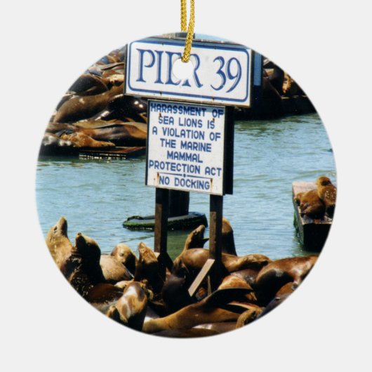Pier 39 Zee Lions Ornament (Voorkant)