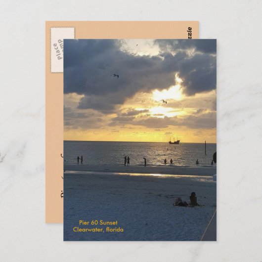 Pier 60 op zonsondergang briefkaart (Voorkant / Achterkant)