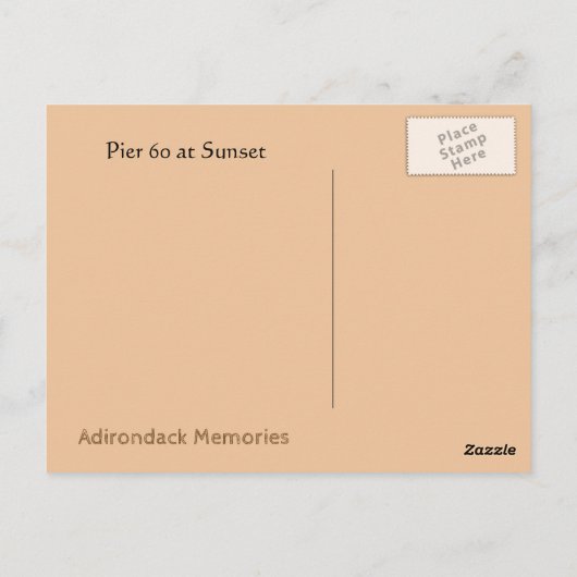 Pier 60 op zonsondergang briefkaart