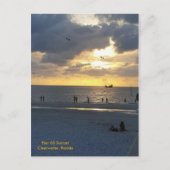 Pier 60 op zonsondergang briefkaart (Voorkant)