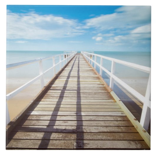 Pier aan de boulevard tegeltje (Voorkant)