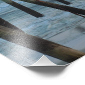 Pier and Waves - Oak Island, North Carolina Foto Afdruk (Hoek)