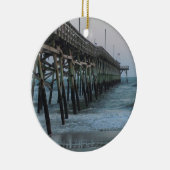 Pier and Waves - Oak Island, North Carolina Keramisch Ornament (Rechts)