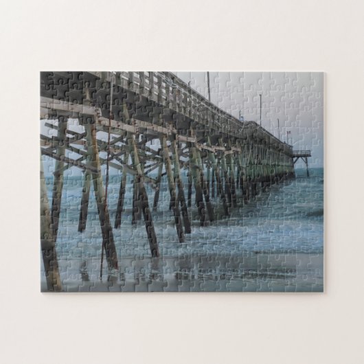 Pier and Waves - Oak Island, North Carolina Legpuzzel (Horizontaal)