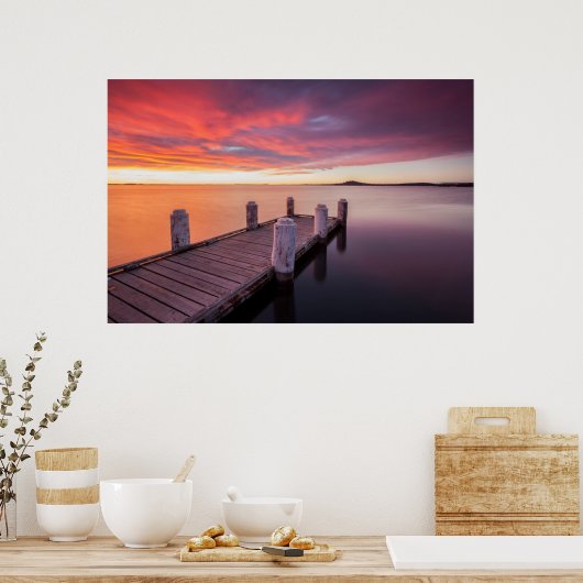Pier bij het Illawarra-meer Poster (Keuken)