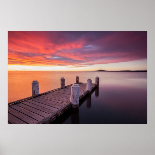 Pier bij het Illawarra-meer Poster (Voorkant)