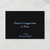 Pier bij het meer van Cayuga ATC Visitekaartje (Achterkant)