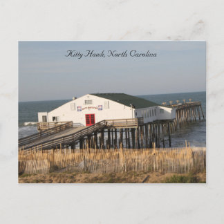 Pier bij Kat Hawk North Carolina, Hi-def foto Briefkaart