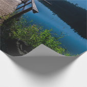 Pier bij nacht onder een volle maan cadeaupapier (Hoek)