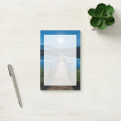 Pier bij nacht onder een volle maan post-it® notes (Kantoor)