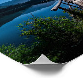 Pier bij nacht onder een volle maan poster (Hoek)