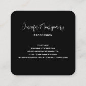 Pier bij nacht onder een volle maan vierkante visitekaartje (Achterkant)