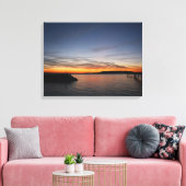 Pier bij zonsondergang canvas afdruk (Insitu (Woonkamer))