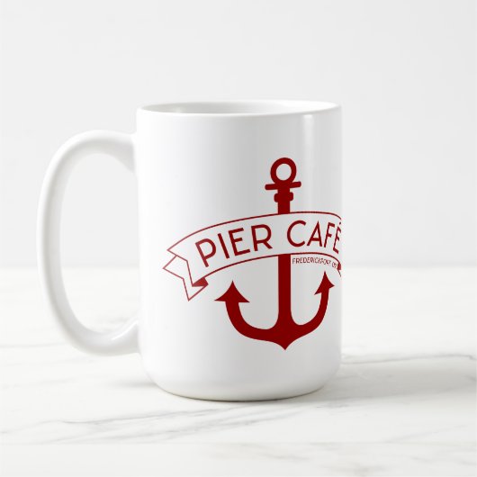 Pier Cafe Coffee Mok Rood (Links)
