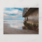 Pier dek in zonsondergang briefkaart (Voorkant)