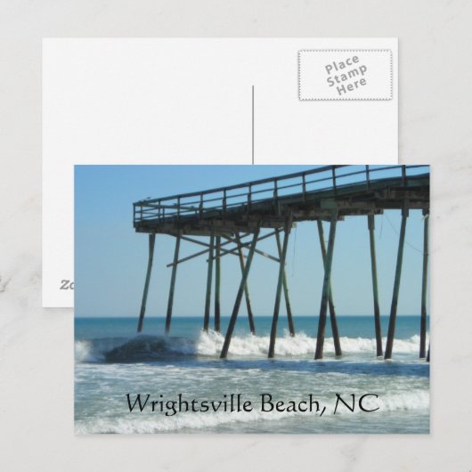 Pier en golven briefkaart (Voorkant / Achterkant)