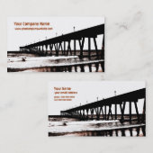 Pier en golven in (meestal) zwart-wit visitekaartje (Voorkant / Achterkant)