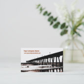 Pier en golven in (meestal) zwart-wit visitekaartje (Staand voorkant)