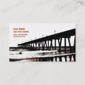 Pier en golven in (meestal) zwart-wit visitekaartje (Achterkant)