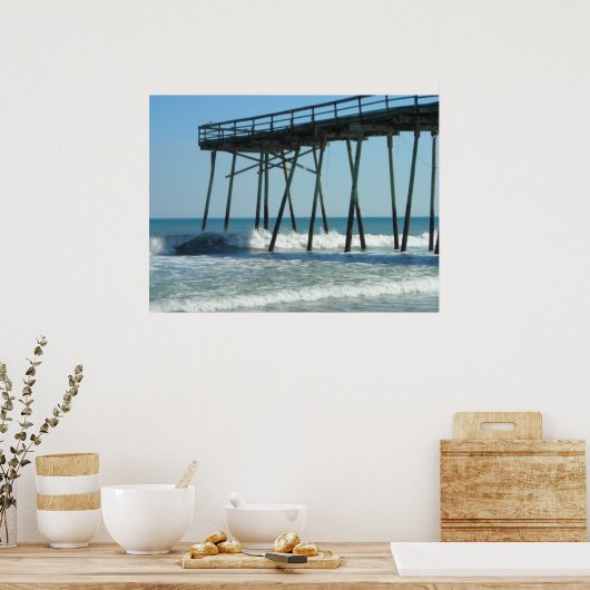 Pier en golven poster (Keuken)