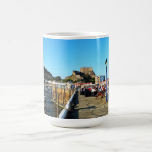 Pier en kasteel in Gorey in Jersey Koffiemok