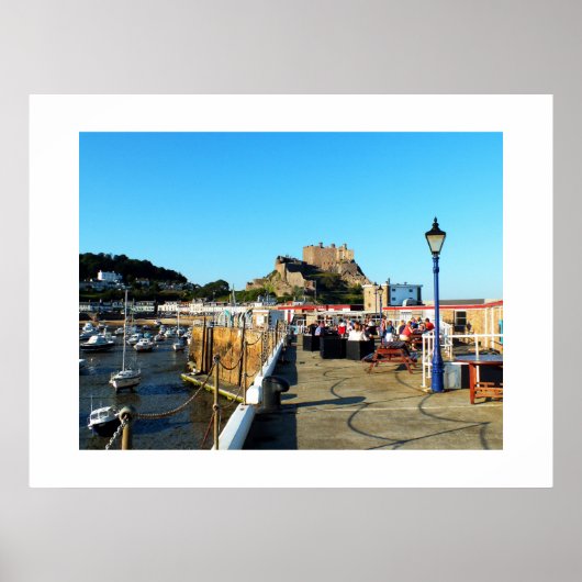 Pier en kasteel op Gorey Jersey Poster (Voorkant)
