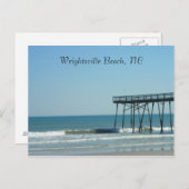 Pier en strand briefkaart (Voorkant / Achterkant)