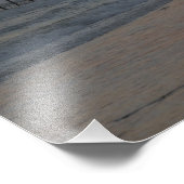 Pier en Sunset - Oak Island, NC Foto Afdruk (Hoek)