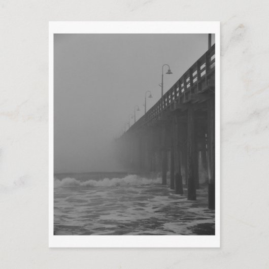 Pier fog-2 briefkaart (Voorkant)