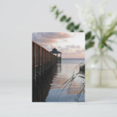 Pier & Gazebo op Sunset, Outer Banks NC Briefkaart (Staand voorkant)