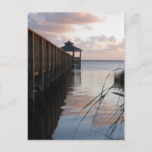 Pier & Gazebo op Sunset, Outer Banks NC Briefkaart (Voorkant)