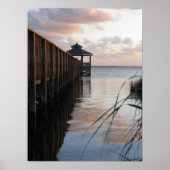 Pier & Gazebo op Sunset, Outer Banks NC Poster (Voorkant)
