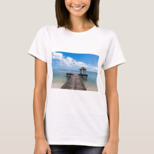 Pier in de oceaan flic en flac mauritius t-shirt