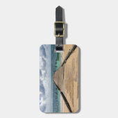 Pier in de oceaan Saona Domenican Republic Bagagelabel (Voorkant verticaal)