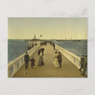 Pier in Oostende, West-Vlaanderen, België Briefkaart