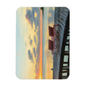 Pier kijkt uit over de oceaan, Belize Magneet (Verticaal)