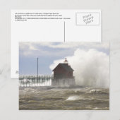 PIER LIGHTHOUSE vs MONSTER WAVES Briefkaart (Voorkant / Achterkant)