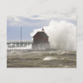 PIER LIGHTHOUSE vs MONSTER WAVES Briefkaart (Voorkant)