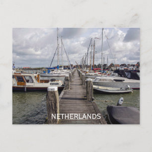 Pier met boten en jachten in Marken Nederland Briefkaart