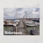 Pier met boten en jachten in Marken Nederland P Briefkaart (Voorkant)