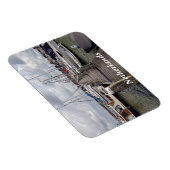 Pier met boten en jachten in Marken Netherlands Magneet (Rechterzijde)