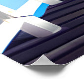 Pier, oceaan en hemel bij dageraad Print (Hoek)