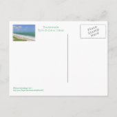 "PIER OVER AQUAMARIJN WATER / TURKS & CAICOS" BRIEFKAART (Achterkant)