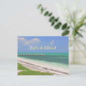"PIER OVER AQUAMARIJN WATER / TURKS & CAICOS" BRIEFKAART (Staand voorkant)