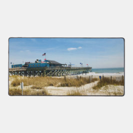 Pier Restaurant Sandy Beach Ocean Uitzicht Cool Bureaumat