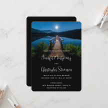 Pier 's nachts onder een Moon Weddenschap