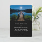 Pier 's nachts onder een Moon Weddenschap Kaart (Staand voorkant)