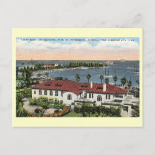 Pier, St. Petersburg, Vintage van Florida Briefkaart
