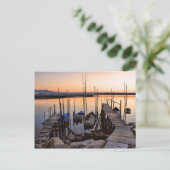 Pier stilt op de rivier briefkaart (Staand voorkant)